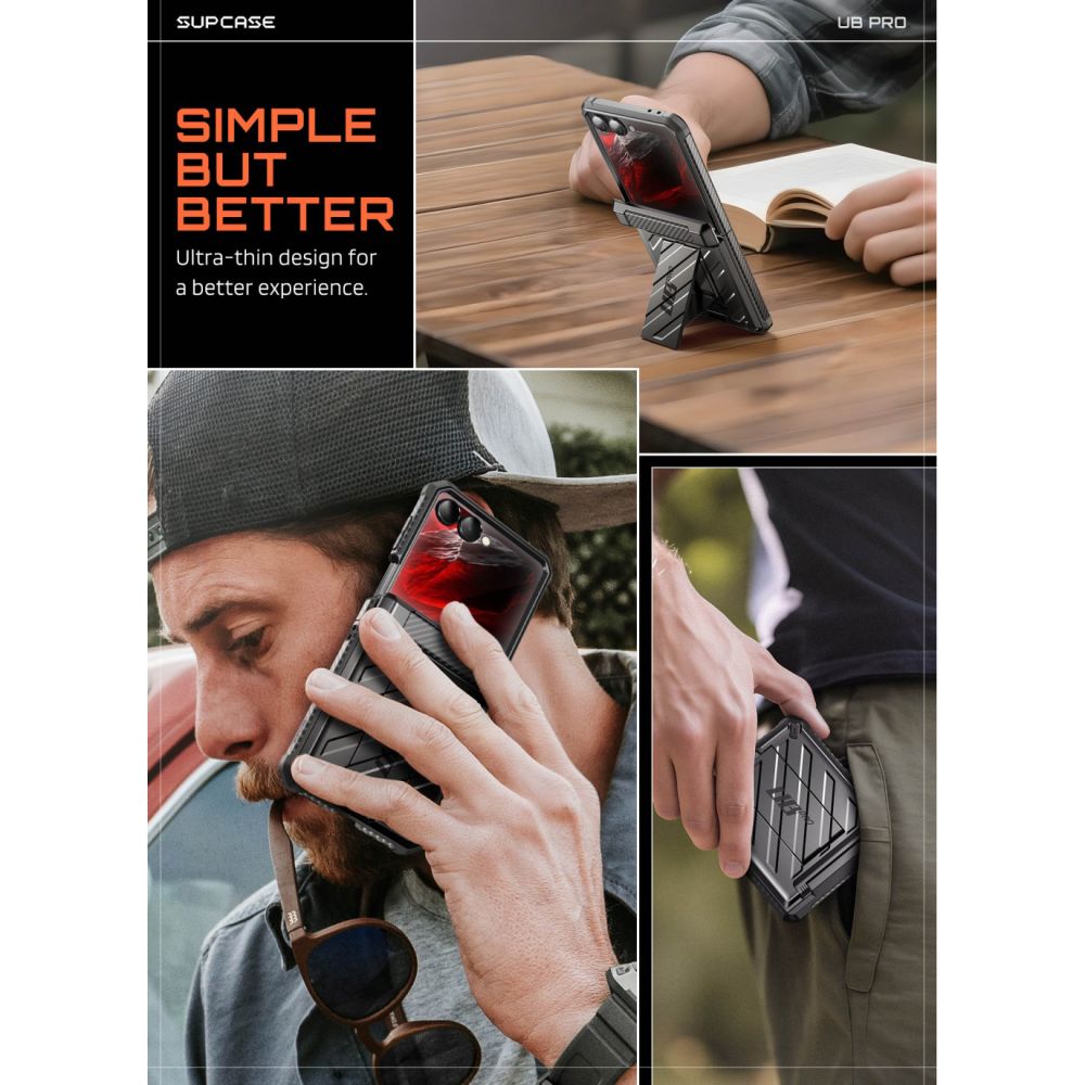 Supcase Unicorn Beetle Pro dėklas Samsung Galaxy Z Flip 8 – juoda -- Samsung Galaxy Z Flip 8