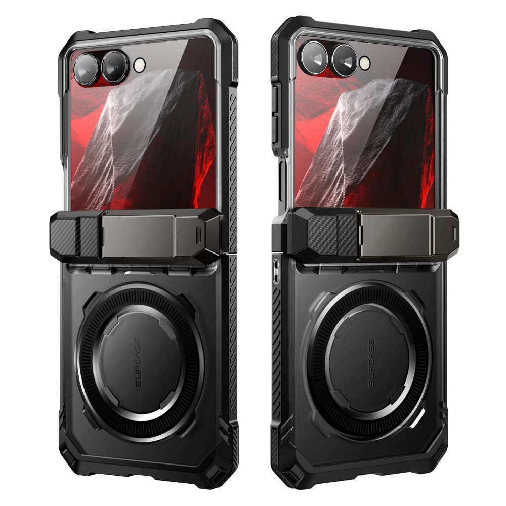 Supcase UB Grip Mag MagSafe dėklas Samsung Galaxy Z Flip 8 – juoda -- Samsung Galaxy Z Flip 8