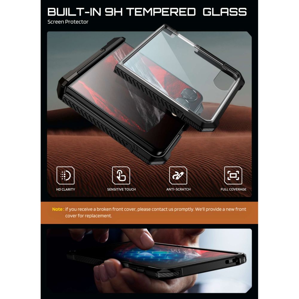 Supcase UB Grip Mag MagSafe dėklas Samsung Galaxy Z Flip 8 – juoda -- Samsung Galaxy Z Flip 8