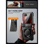 Supcase UB Grip Mag MagSafe dėklas Samsung Galaxy Z Flip 8 – juoda -- Samsung Galaxy Z Flip 8