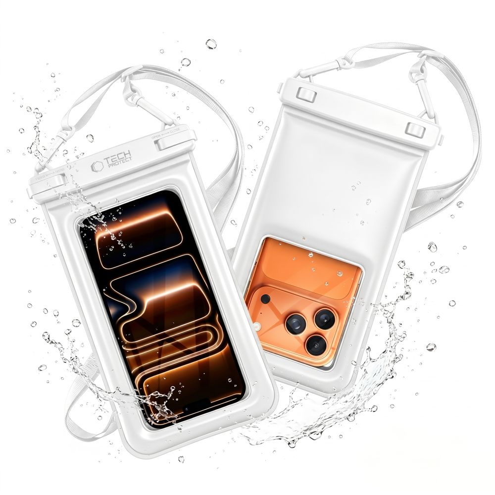 Tech-Protect UWC7 6,9" nepropusčias vandens dėklas – balta -- Cell phone cases and covers