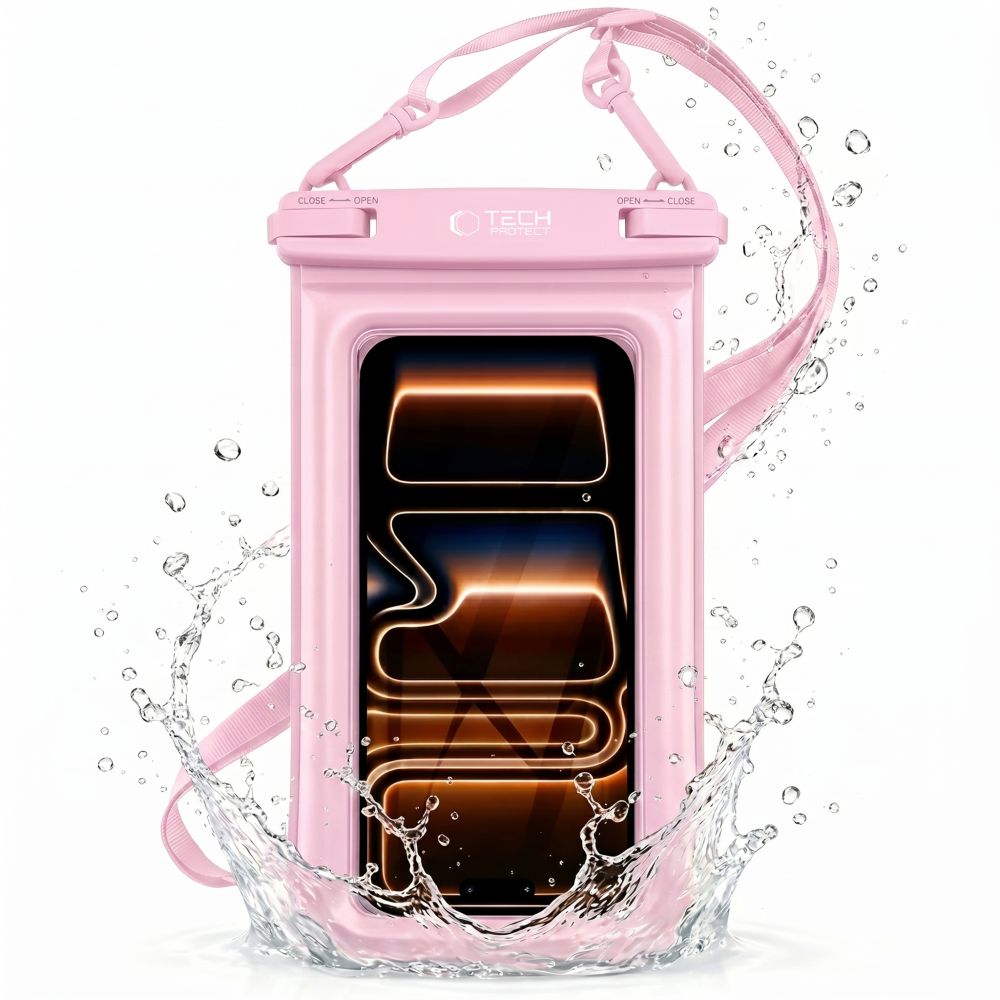 Tech-Protect UWC7 6,9" nepropusčias vandens dėklas – rožinė -- Cell phone cases and covers