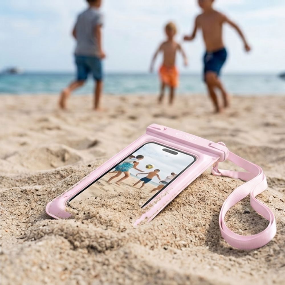 Tech-Protect UWC7 6,9" nepropusčias vandens dėklas – rožinė -- Cell phone cases and covers