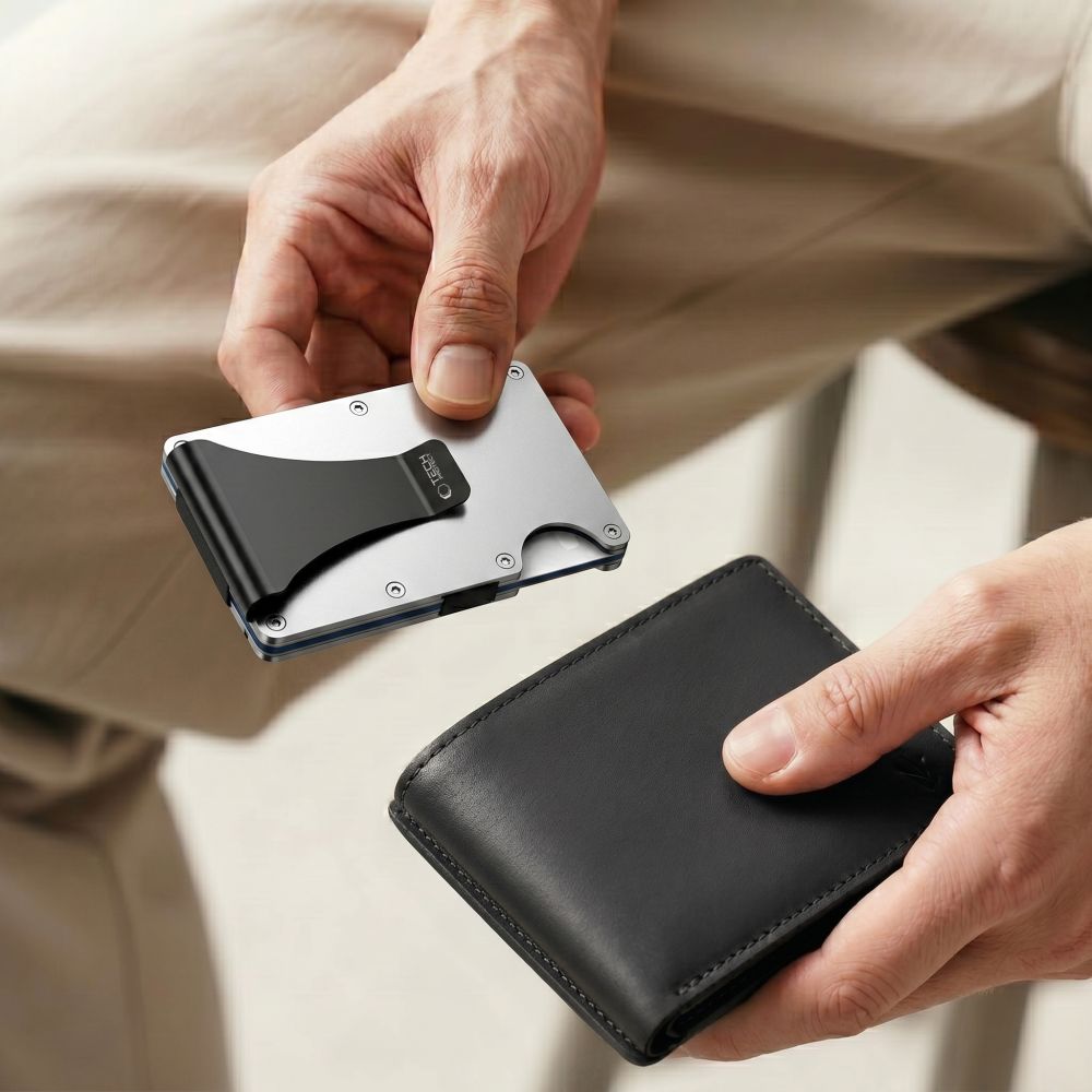Tech-Protect Thorn RFID piniginė - Sidabrinė -- Uncategorized