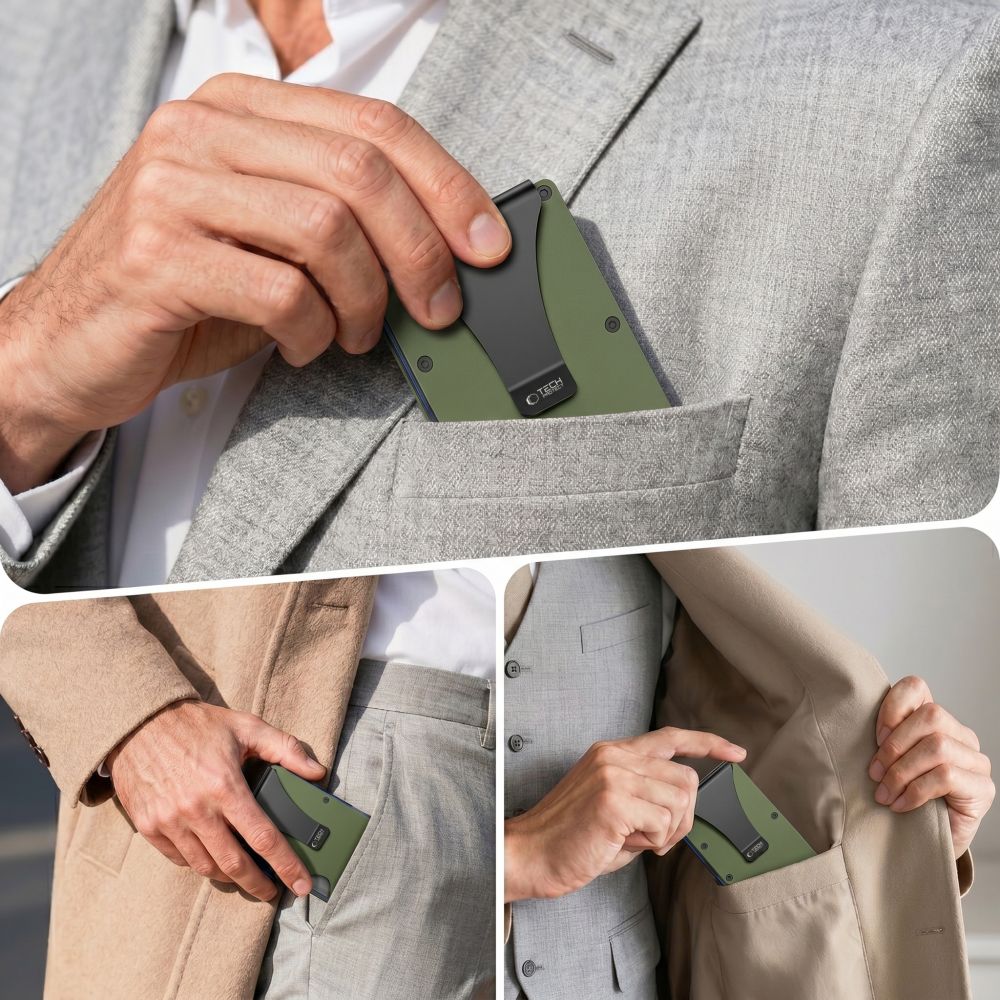 Tech-Protect Thorn RFID Piniginė - Žalia -- Uncategorized