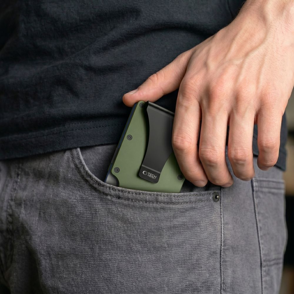 Tech-Protect Thorn RFID Piniginė - Žalia -- Uncategorized