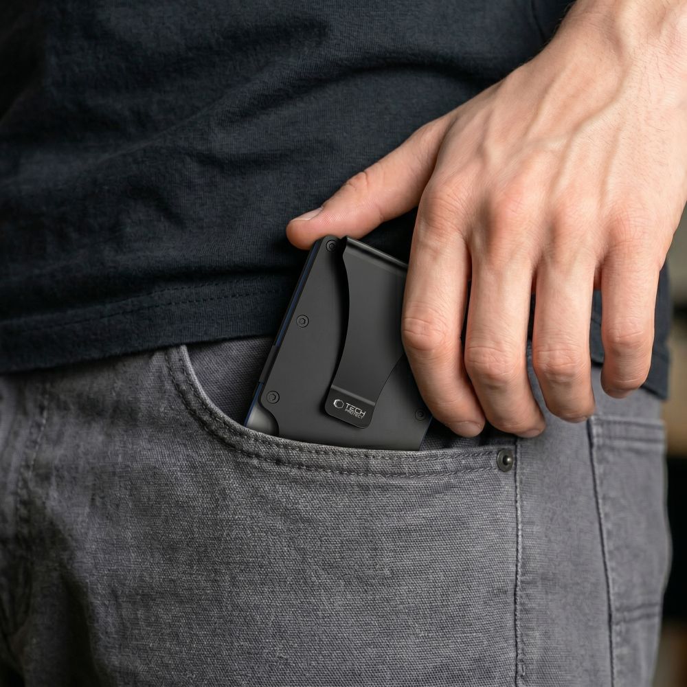Tech-Protect Thorn RFID piniginė - Juoda -- Uncategorized