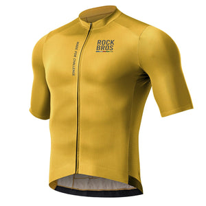 Dviračio marškinėliai Rockbros 15120014023 ROAD TO SKY vyriški trumpas rankovės S - geltoni -- Cycling Jerseys