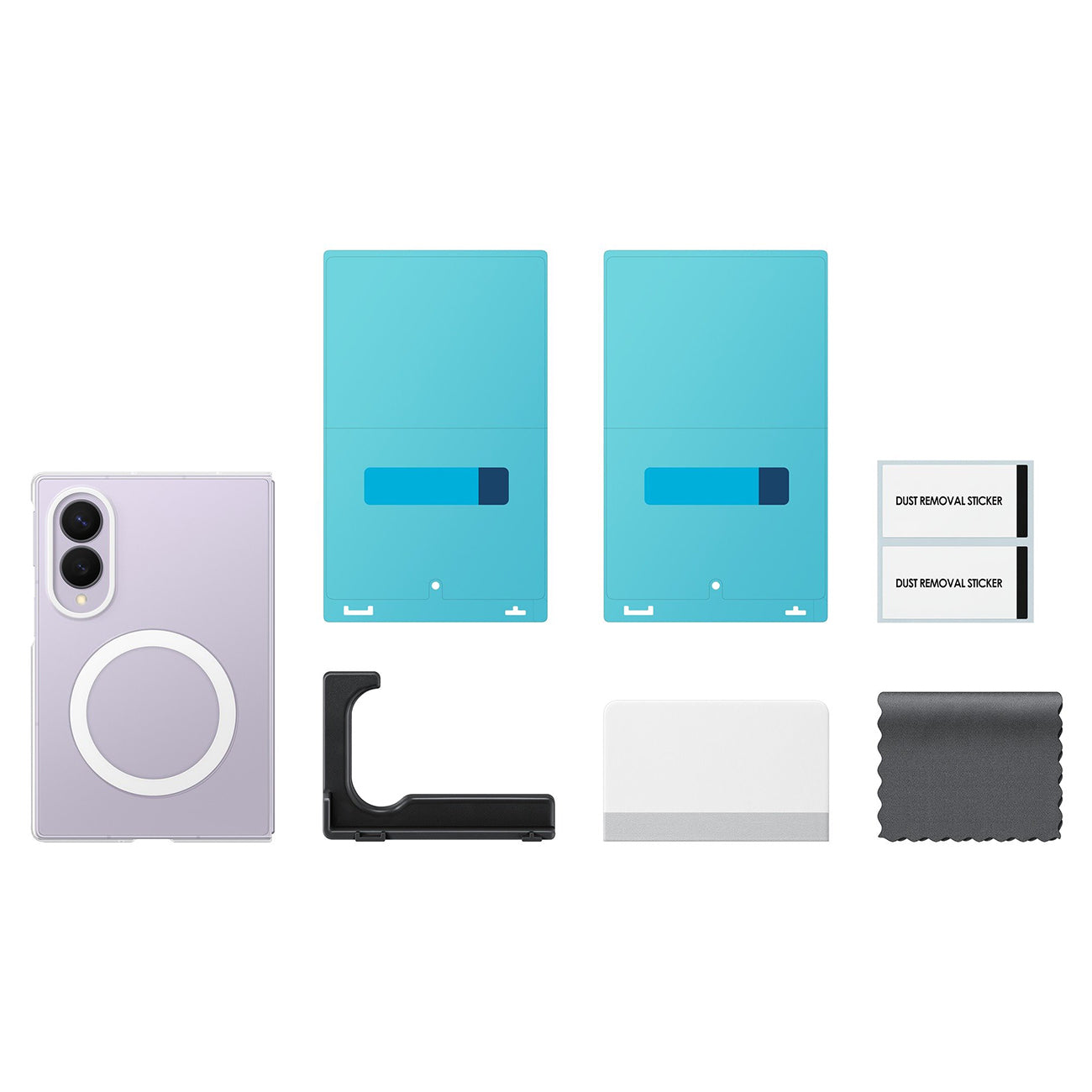 Samsung Clear Magnet Case Samsung Galaxy Z Fold 8 0.8 mm MagSafe suderinama + 2 vnt. anti-blizgesio plėvelė - skaidri --...