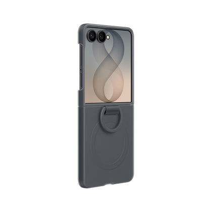Samsung Silicone Ring Magnet Cover Samsung Galaxy Z Flip 8 su MagSafe suderinamu žiedu - Juoda -- Samsung Galaxy Z Flip 8