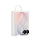 Samsung Silicone Ring magnetinis dėklas Samsung Galaxy Z Flip 8 su MagSafe suderinama žiedu - Baltas -- Samsung Galaxy Z...