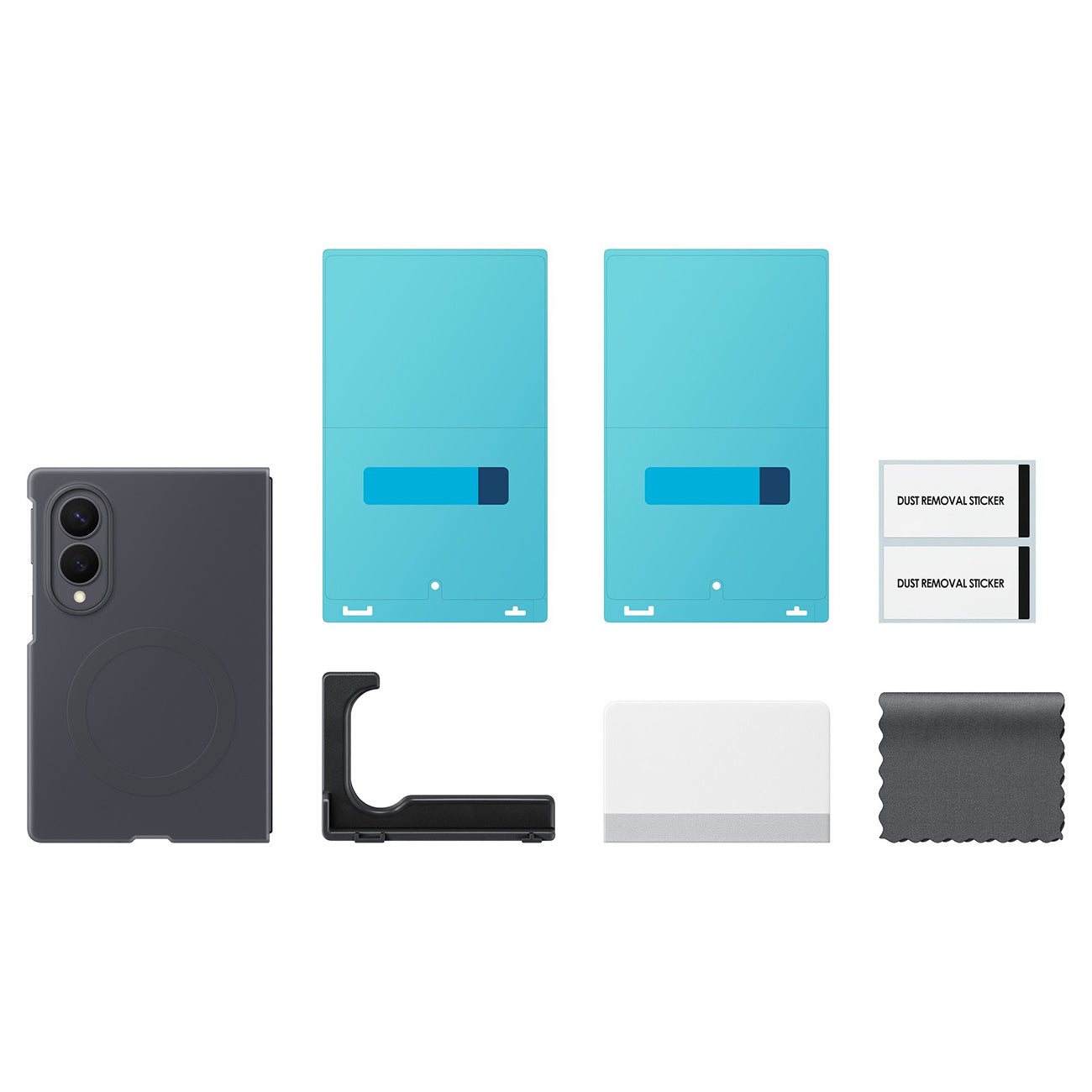 Samsung Silicone Magnet Case Samsung Galaxy Z Fold 8 (MagSafe suderinama) + 2 anti-atspindžio filmai - juoda -- Samsung...