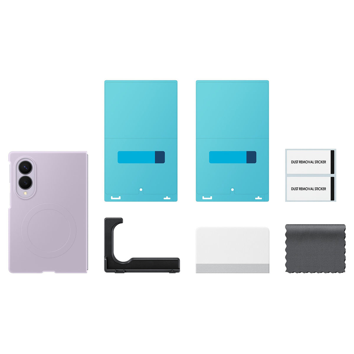Samsung silikoninis magnetinis dėklas Samsung Galaxy Z Fold 8 su MagSafe suderinamumu + 2 neblizgios plėvelės - violetinė...