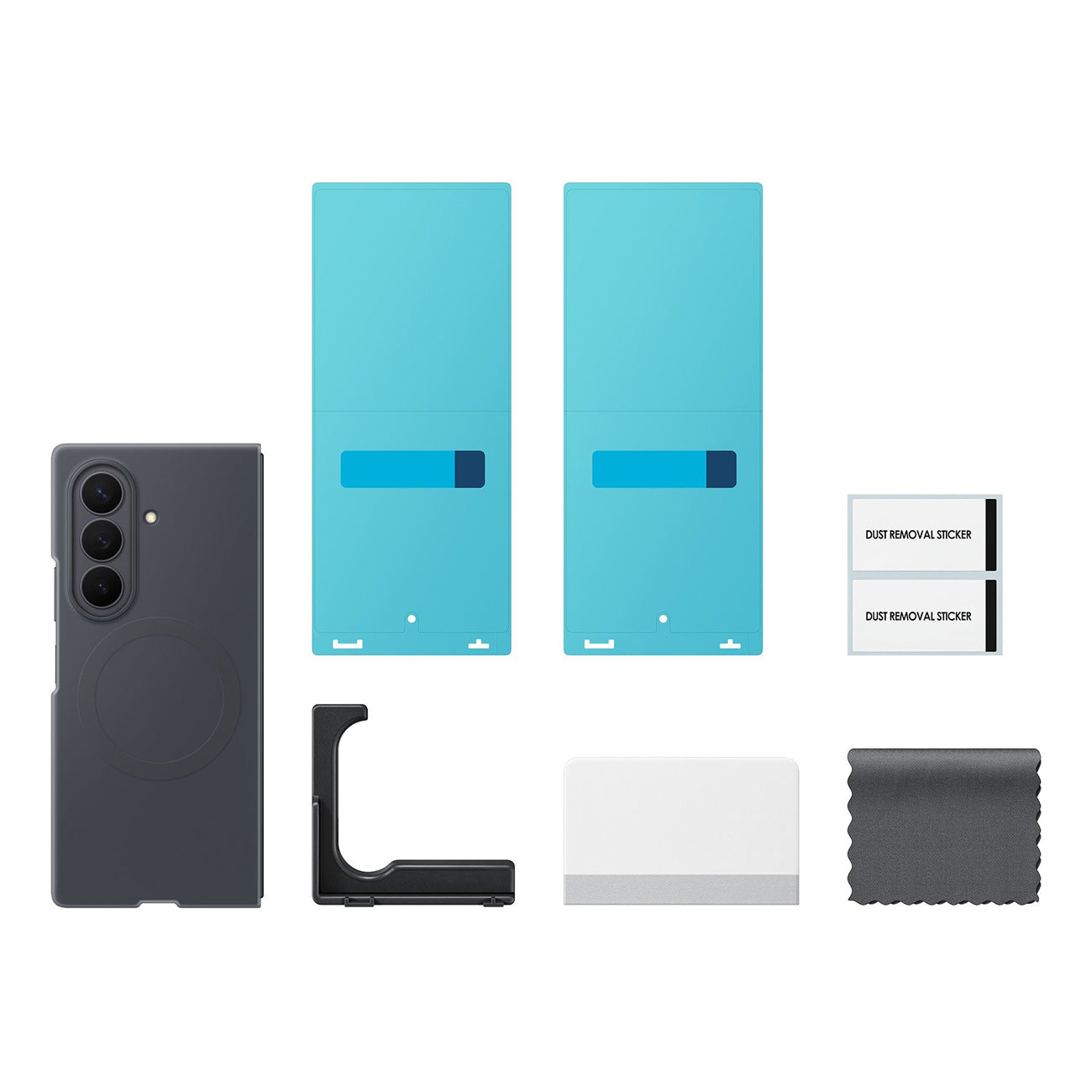 Samsung Silicone Magnet Case Samsung Galaxy Z Fold 8 (MagSafe suderinama) + 2 anti-atspindžio filmai - juoda -- Samsung...