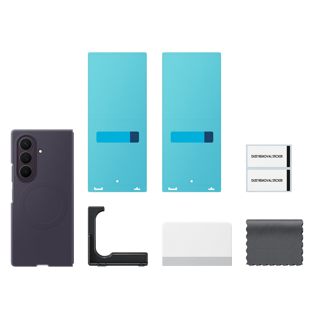Samsung Silicone Magnet dėklas Samsung Galaxy Z Fold 8, suderintas su MagSafe + 2 anti-atspindinio stiklo plėvelės -...