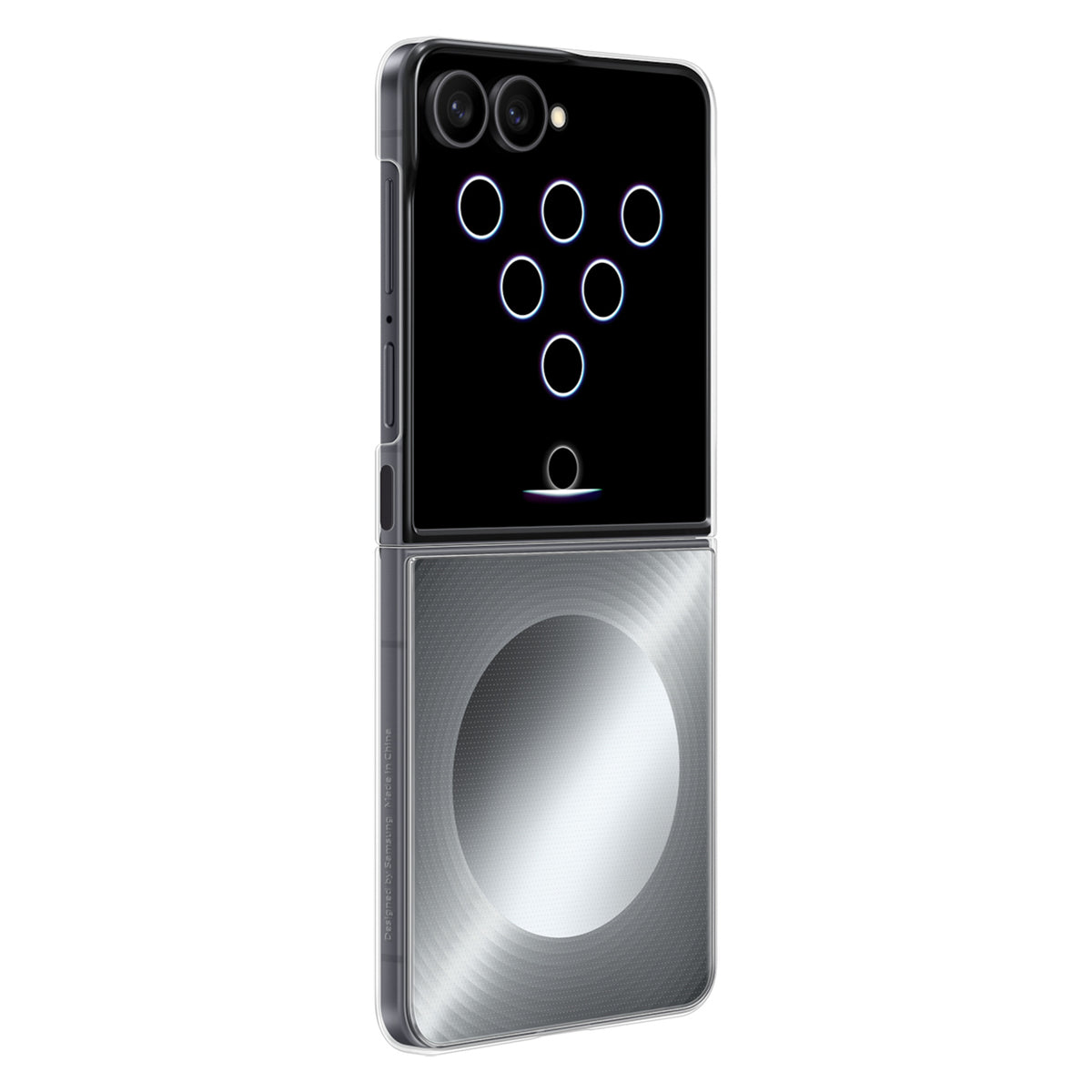 Samsung Flipsuit dėklas Samsung Galaxy Z Flip 8 su interaktyvia LED kortele - pilka -- Samsung Galaxy Z Flip 8