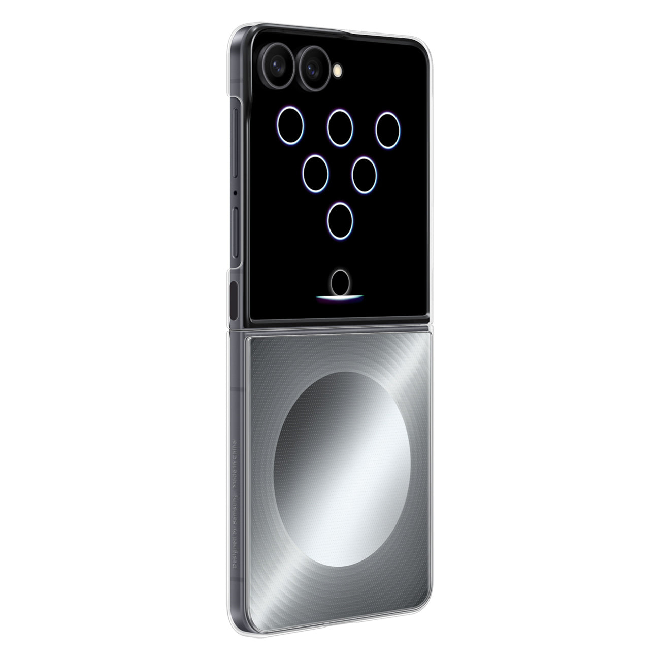 Samsung Flipsuit dėklas Samsung Galaxy Z Flip 8 su interaktyvia LED kortele - pilka -- Samsung Galaxy Z Flip 8