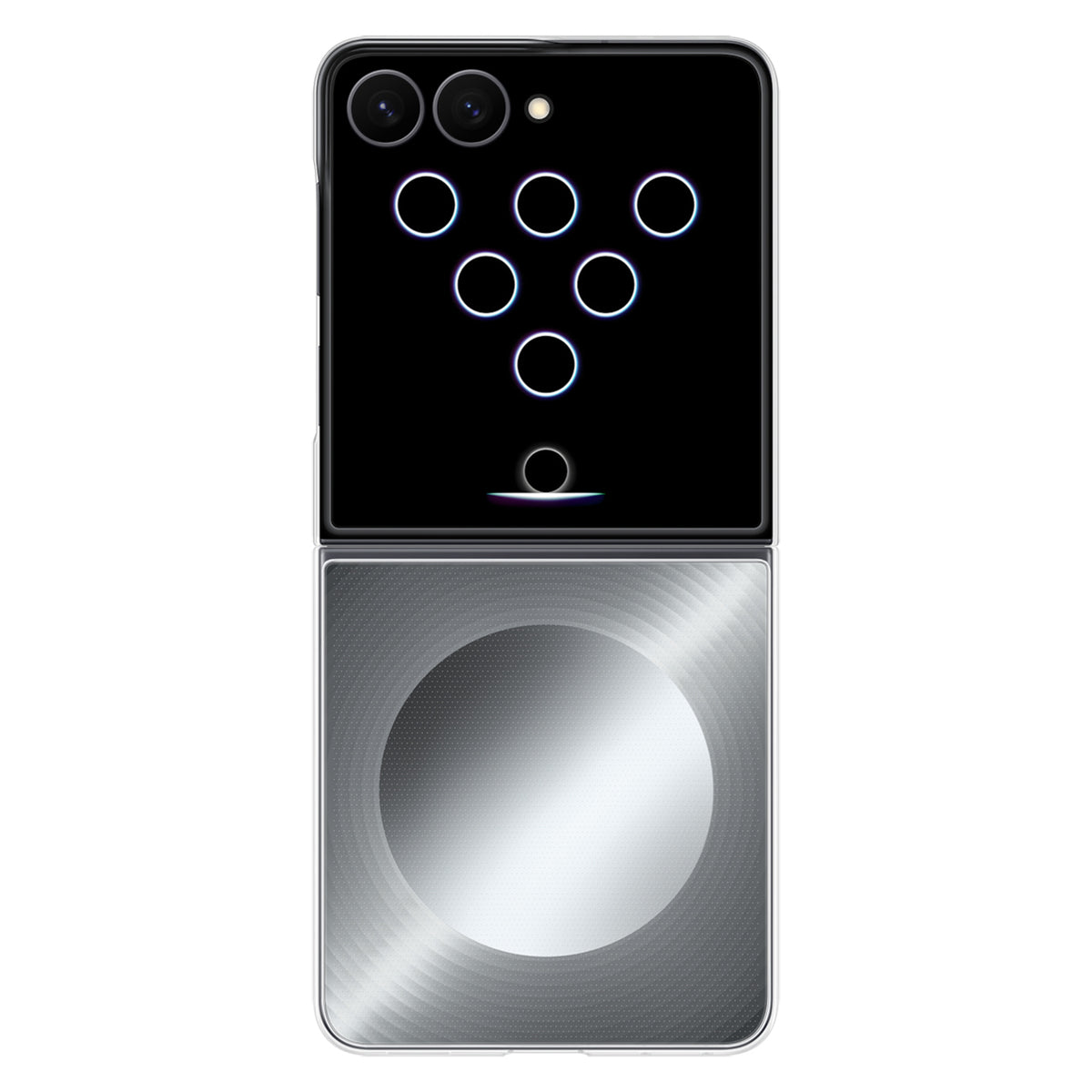 Samsung Flipsuit dėklas Samsung Galaxy Z Flip 8 su interaktyvia LED kortele - pilka -- Samsung Galaxy Z Flip 8