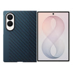 Samsung karbono magnetinis dėklas Galaxy Z Fold 8 su MagSafe suderinamumu + 2 atspindžio sumažinantys filmai - tamsiai...