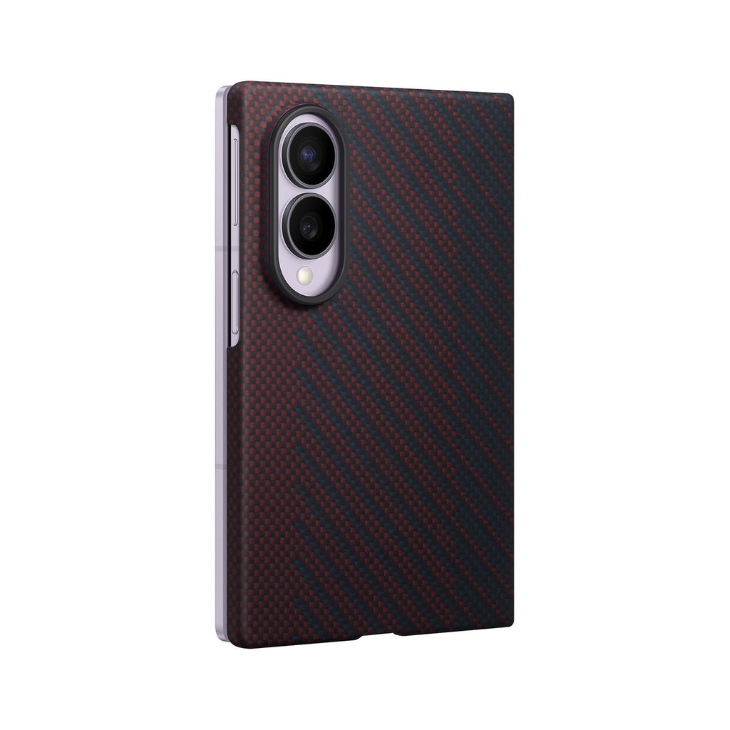 Samsung Carbon Magnet Case dėklas Samsung Galaxy Z Fold 8, suderinamas su MagSafe + 2 anti-atspindžio plėvelės - raudonas...