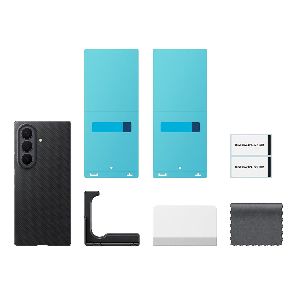 Samsung Carbon Magnet Case Samsung Galaxy Z Fold 8 Ultra, suderinama su MagSafe + 2 atsispindžiavimo plėvelės - juoda --...