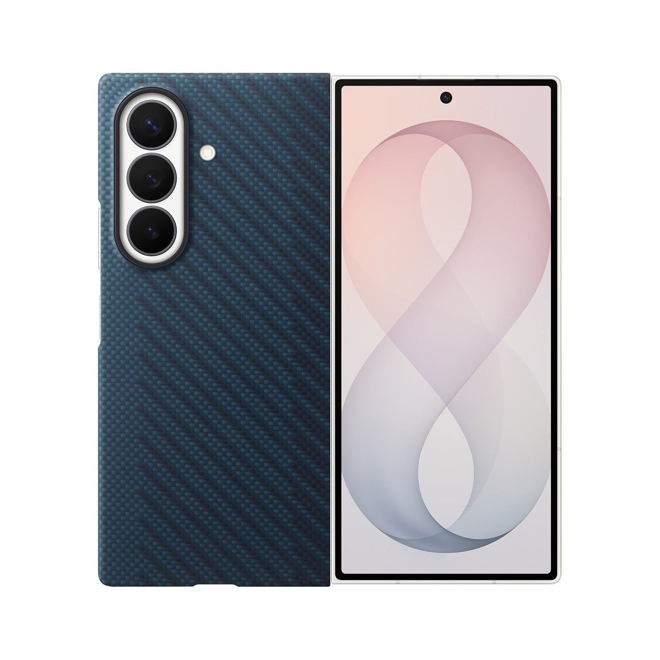 Samsung Carbon Magnet Case Samsung Galaxy Z Fold 8 Ultra, suderinama su MagSafe + 2 atsispindžiavimo plėvelės - tamsiai...