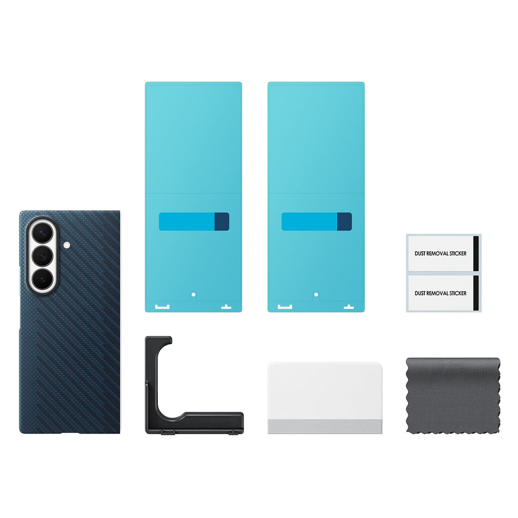 Samsung Carbon Magnet Case Samsung Galaxy Z Fold 8 Ultra, suderinama su MagSafe + 2 atsispindžiavimo plėvelės - tamsiai...
