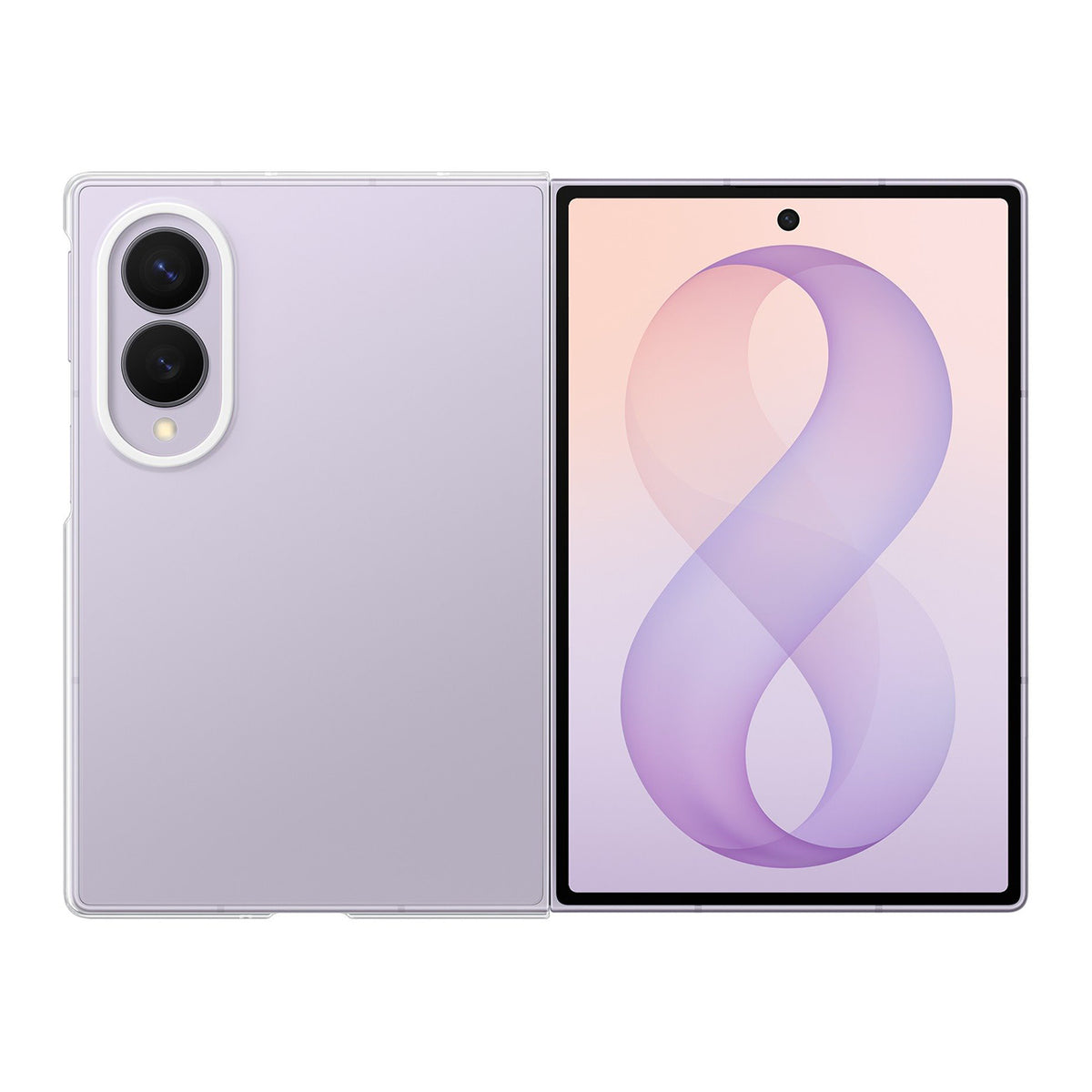 Samsung Clear Case Samsung Galaxy Z Fold 8 0,8 mm + 2 vnt. atsispindžiavimo plėvelės - skaidri -- Samsung Galaxy Z Fold 8