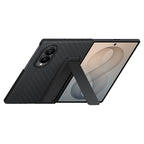 Samsung Carbon Standing Case EF-XF971SBE Samsung Galaxy Z Fold 8 su stovu + 2 antireflekcsinės plėvelės - juoda --...