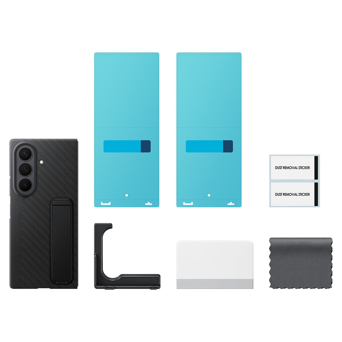 Samsung Carbon Standing Case EF-XF971SBE Samsung Galaxy Z Fold 8 Ultra su stovu + 2 antireflekcsinės plėvelės - juoda --...