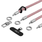 Tech-Protect C10S Telefono virvė peties žemiau (114 cm) + Rankinė juosta (31 cm) - Rožinis titanas -- Other phone accessories
