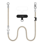Tech-Protect C10S Telefono virvė peties žemiau (114 cm) + Rankinė juosta (31 cm) - Beige spalva su titanu -- Other phone...