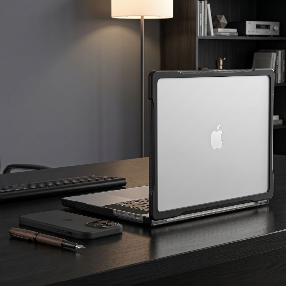 Tech-Protect Velar dėklas MacBook Pro 14" 2021 / 2023 / 2025 / 2026 - Skaidrus juodas -- MacBook Pro 14"...