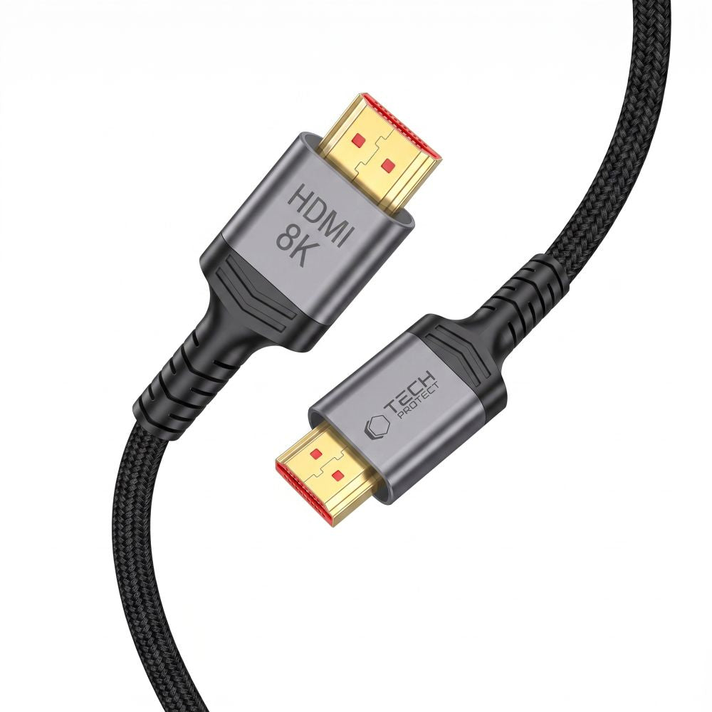 Tech-Protect UltraBoost HDMI 2.1 4K 120HZ / 8K 60HZ kabelis 200 cm - juodas -- Cell phone cables