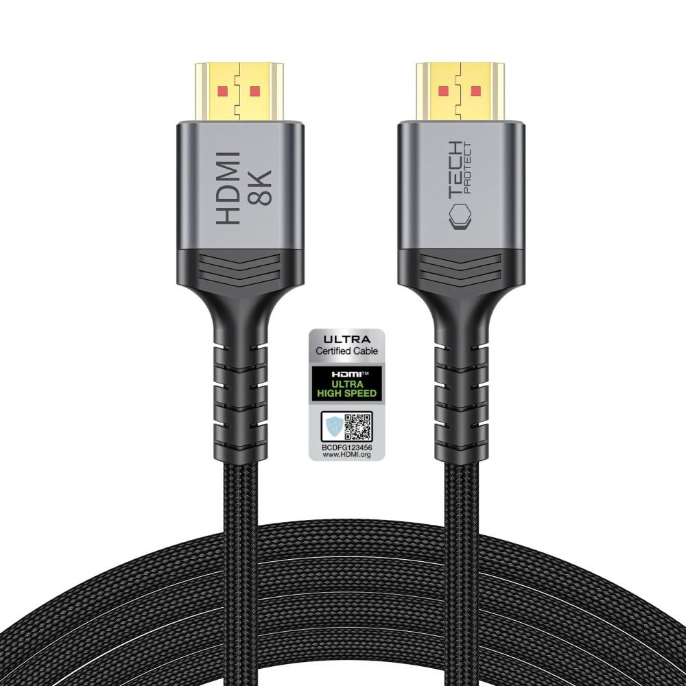Tech-Protect UltraBoost HDMI 2.1 4K 120HZ / 8K 60HZ kabelis 300 cm - juodas -- Cell phone cables