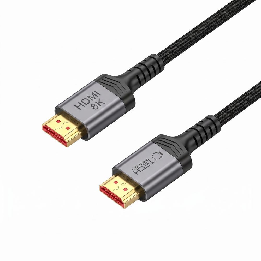 Tech-Protect UltraBoost HDMI 2.1 4K 120HZ / 8K 60HZ kabelis 100 cm - juodas -- Cell phone cables