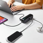 Įkroviklis (Power Bank) Joyroom PODIX PR70 25000mAh iki 240W su dviem įmontuotais USB-C kabeliais ir dviem TFT ekranais –...