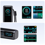 Įkroviklis (Power Bank) Joyroom PODIX PR70 25000mAh iki 240W su dviem įmontuotais USB-C kabeliais ir dviem TFT ekranais –...