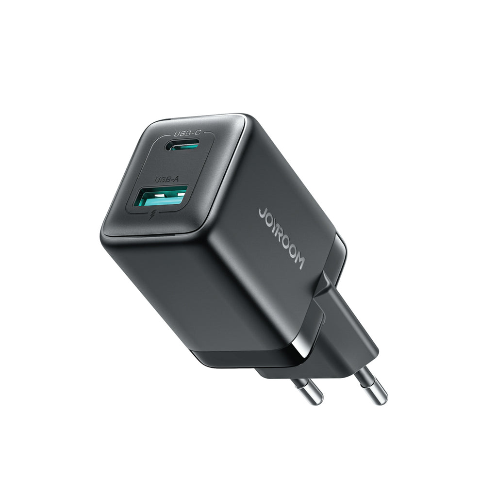 Joyroom JR-TG8 GaN 45W USB-C + USB-A sienininis įkroviklis - Juodas -- Cell phone chargers