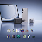 Joyroom JR-TG8 GaN 45W USB-C + USB-A sienininis įkroviklis - Juodas -- Cell phone chargers