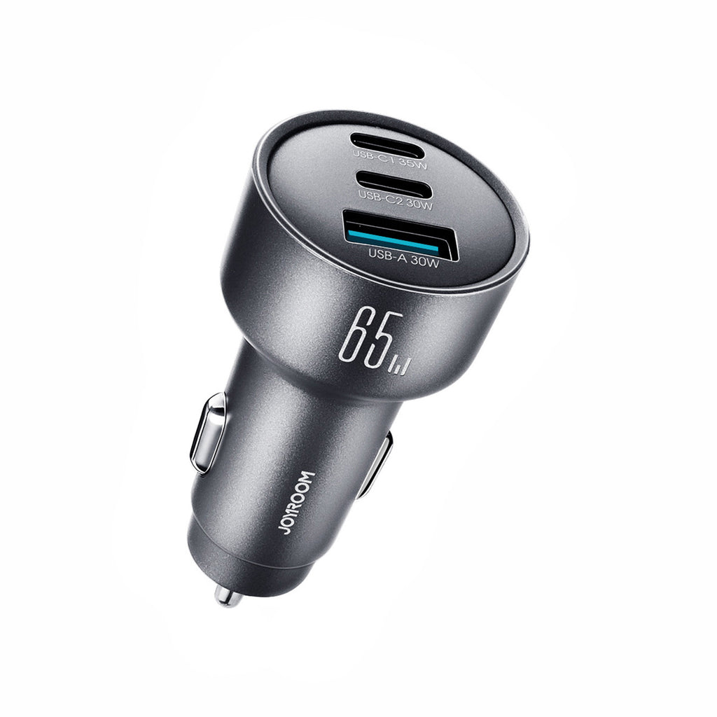 Joyroom JR-CCN19 65W 3-in-1 automobilinis įkroviklis Tamsiai pilka -- Car chargers