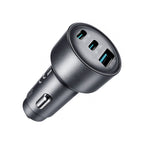 Joyroom JR-CCN19 65W 3-in-1 automobilinis įkroviklis Tamsiai pilka -- Car chargers