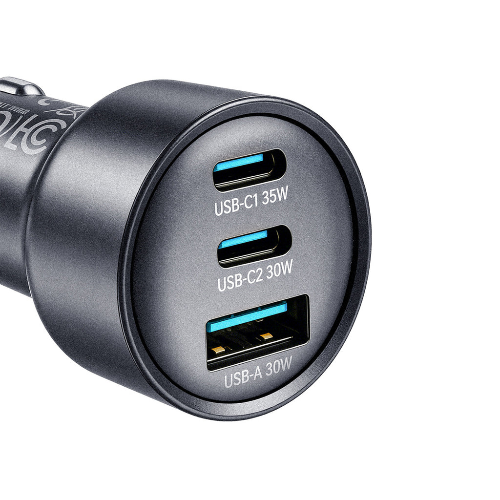 Joyroom JR-CCN19 65W 3-in-1 automobilinis įkroviklis Tamsiai pilka -- Car chargers