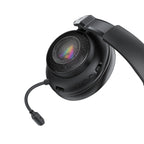 Acefast H15 Belaidės Bluetooth / 2.4 GHz / AUX Žaidimo Ausinės su Mikrofonu ir RGB Fono Šviesom - Juodos -- Headphones