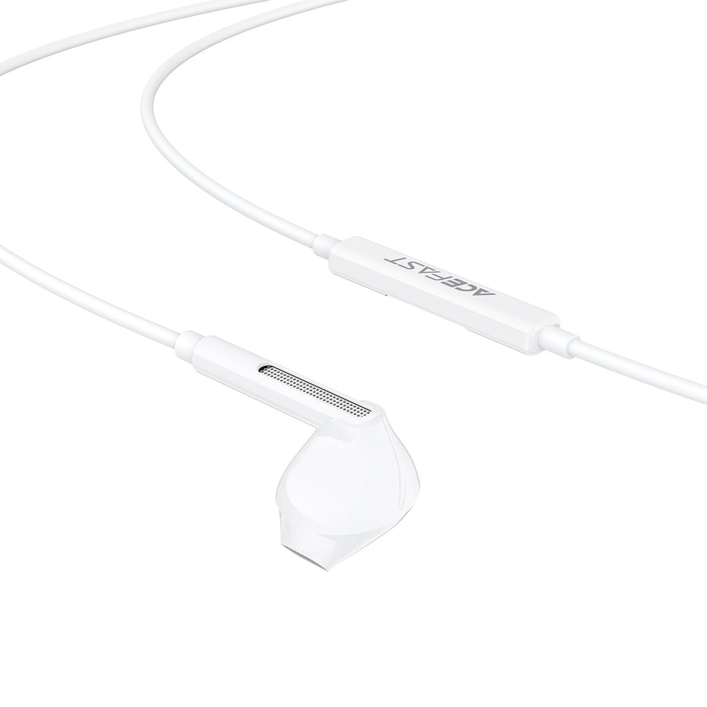 Acefast L14 In-Ear Sietuotos Ausinės su 3.5 mm Mini Jungtimi ir Mikrofonu - Baltos -- Headphones