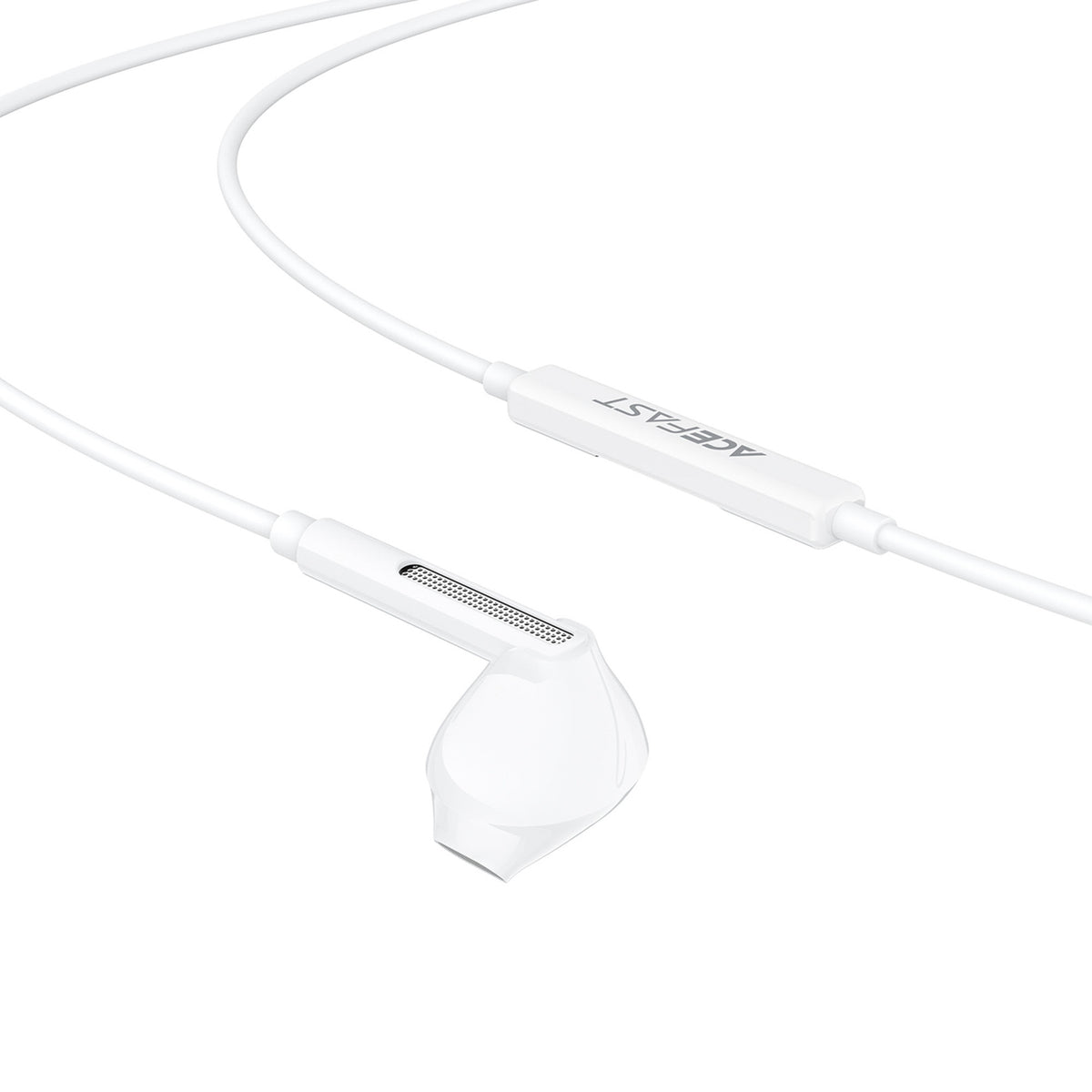 Acefast L14 In-Ear Sietuotos Ausinės su 3.5 mm Mini Jungtimi ir Mikrofonu - Baltos -- Headphones