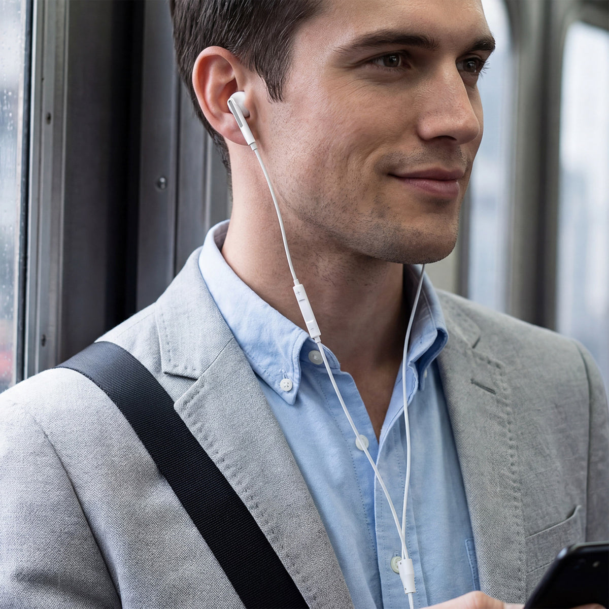 Acefast L14 In-Ear Sietuotos Ausinės su 3.5 mm Mini Jungtimi ir Mikrofonu - Baltos -- Headphones