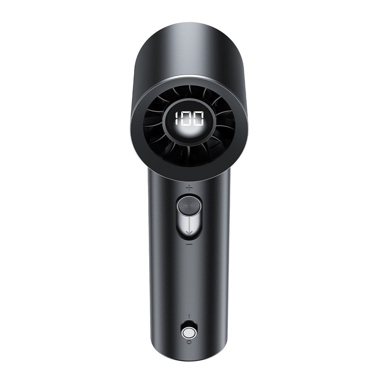 Acefast YF1 Mini rankinis ventiliatorius su LED ekranu ir laisvai reguliuojama oro srauto - juodas -- Handheld Fans