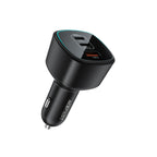 Acefast B18 200W automobilinis įkroviklis 2x USB-C + USB-A - juodas -- Car chargers