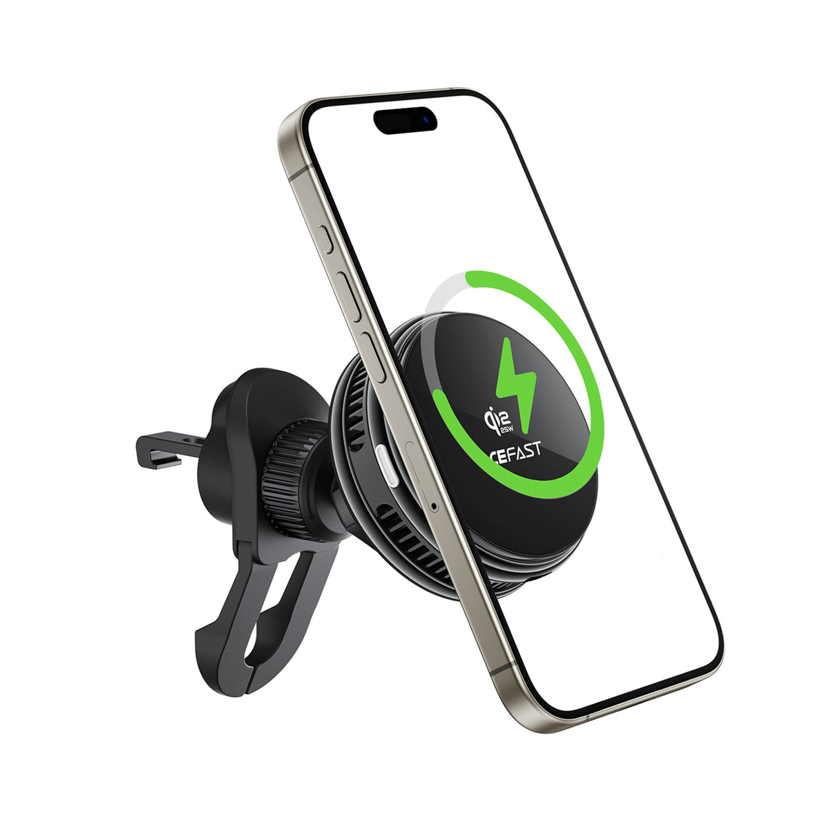 Acefast D66 magnetinis automobilio savitarpos laikiklis su Qi2 25W belaidžiu įkrovimu ir aušinimu - juodas -- Cell phone...